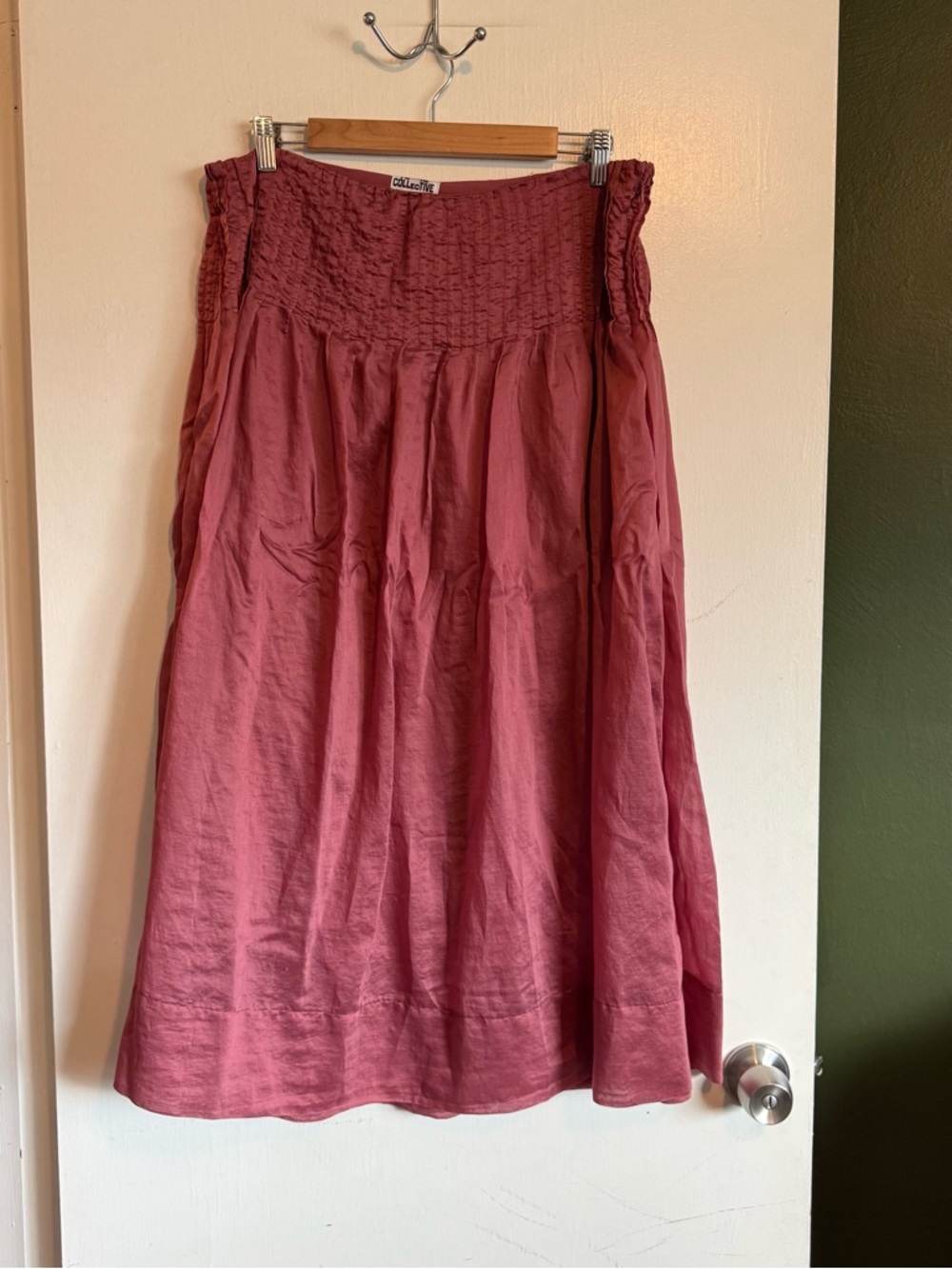 Future collective by target rose pink gauze midi skirt flowy size 12